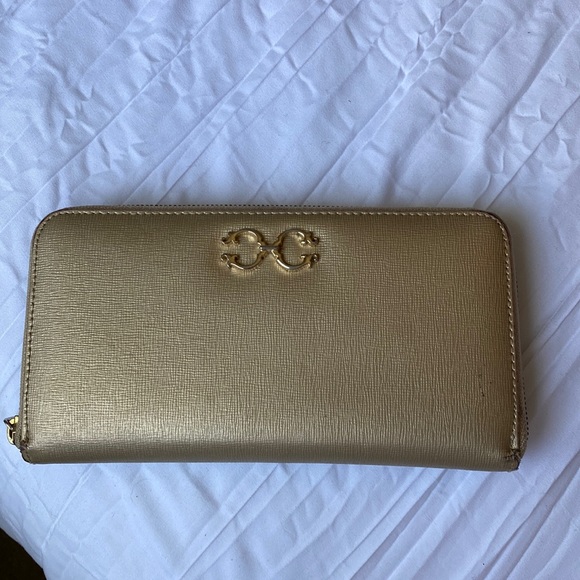 C. Wonder Handbags - C Wonder Metallic Gold Wallet